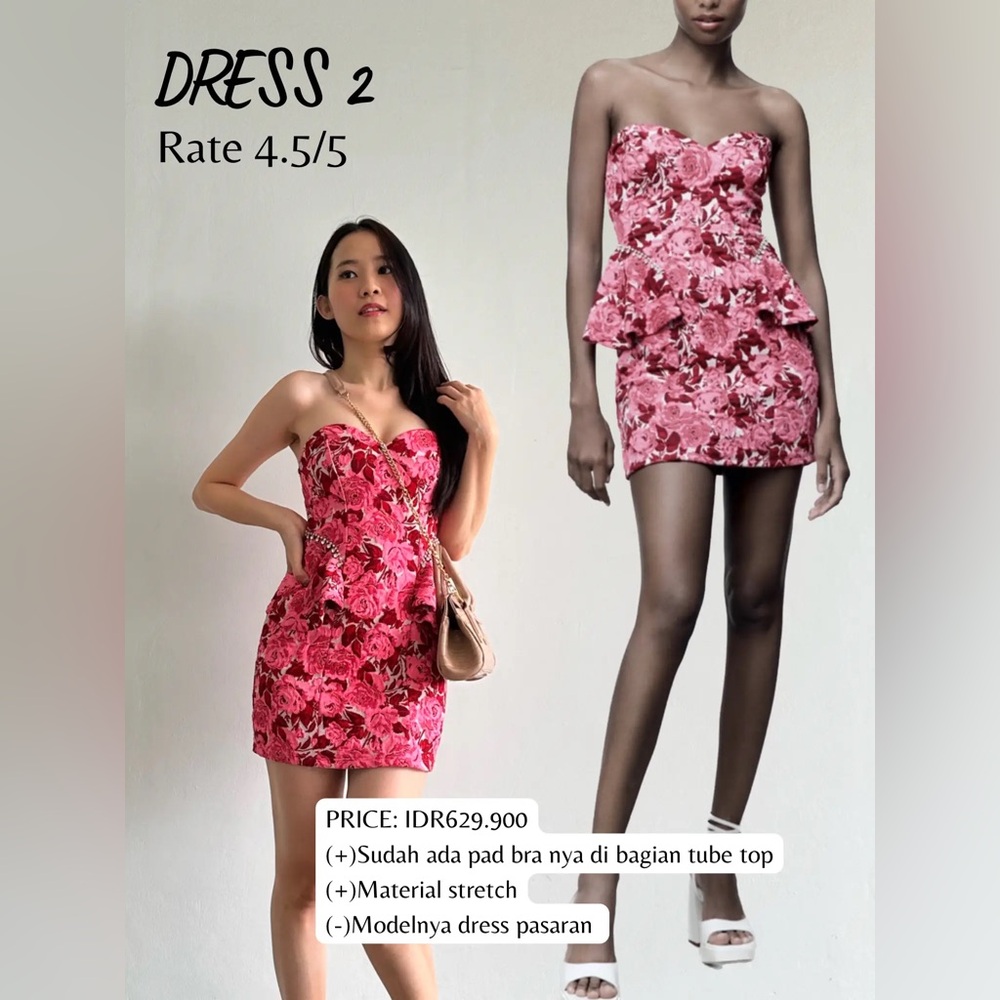 😍VIRAL BLOG FAVE Zara floral jacquard mini dress rhinestone